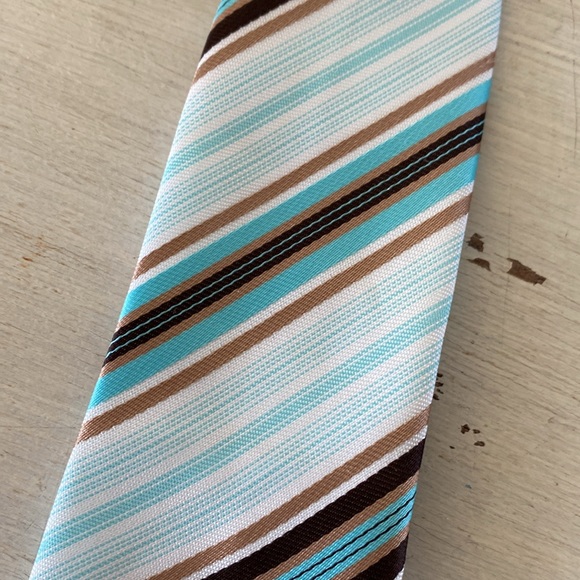 Vintage Boys Polyester Stripe Clip-on Tie - Picture 4 of 9